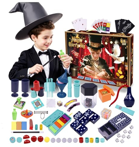 Magic Kit - 250+ for Beginner Magic Tricks Show with Step-by-Step Video Instructions for Each Trick from Magic Professional Ages 6+