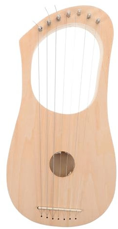 TOYANDONA Bausatz Leierharfe Aus Holz Selbstgemacht Mit 7 Saiten Lindenholzkorpus Stimm Satz Und Saitenhalter Für Musikalische Bastelprojekte Zuhause Schule Auftritte