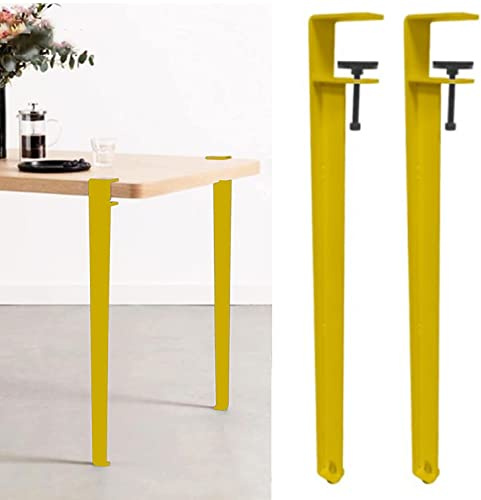 Pieds de serrage réglables en fer amovibles en forme de F pour tables basses et bancs, sans perforation