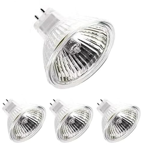 DLEDMOP Ampoule halogène MR16 24V 50W 20W 35W GU5.3 MR16 Ampoules halogènes Couvercle en verre pour lampe de bureau Rail lumineux(4PCS / 50W)