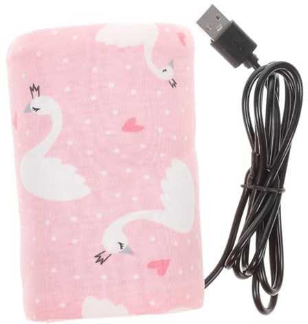 EXAOMBLE Portable USB Bottle Warmer for Baby Milk Bottles, Lightweight Cloth Insulated Bag with Safety, Suitable for Travel and Daily Life, for Infant Feeding