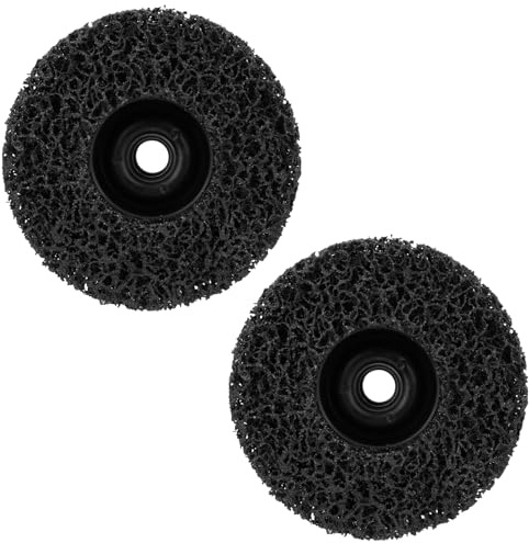 2uds 0513041 Discos Repuesto para Lijadora Orbital Giratoria 11,5cm, Discos de Fibra Hilada para Eliminar Pintura Duraderos y Fáciles Reemplazar (Negros)