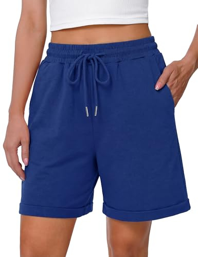 Litherday Women's Running Shorts Summer Gym Sports Shorts Bermuda Jogger Casual Lounge Bottoms with Drawstring Pockets