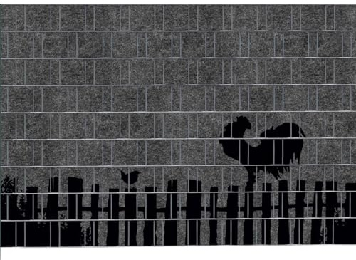 zaun|zu Country 2 - Einfarbig bedruckter Sichtschutzstreifen auf Rolle | moderner Motivdruck | einfache Verarbeitung | Aufwertung vom Doppelstmattenzaun | UV-beständig 2,5m x 1,8m
