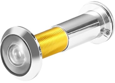 Premium Türspion Silber 14-50mm für Haustüren, 200 Grad Weitwinkel Sichtschutz, Einbruchschutz für Wohnungstür, Einfache Montage ohne Werkzeug, Klares Bild für mehr Sicherheit zu Hause 1 Stück