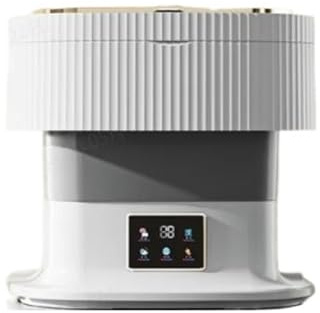 Mini lavatrice pieghevole completamente automatica di grande capacità da 12 litri con funzione centrifuga portatile(Gray-EU)