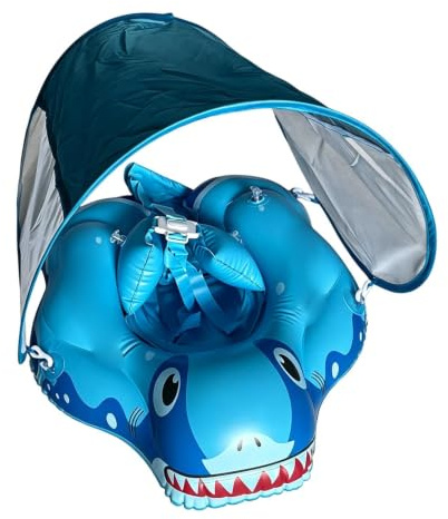 Yitzld Salvagente Neonato, Salvagente Neonato con Parasole | Salvagente Neonato Con Parasole UPF 50+, Anello Nuoto Per Bambini Con Sicurezza Regolabile Per Piscina Spiaggia