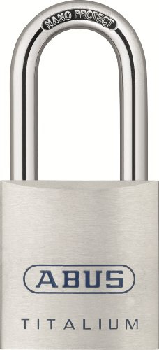 ABUS 80TI/40 Titalium™ Aluminum Alloy Padlock Keyed Different- Long Nano Protect Steel Shackle (1-1/2)