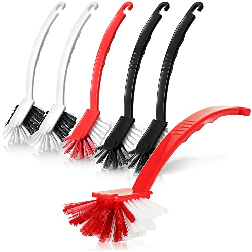 com-four® 6 spazzole per piatti da 27 cm - setole robuste - pentole e lavelli - spazzola da cucina resistente, spazzola per la pulizia per la casa e la cucina (6 pezzi)