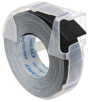 Dymo 3D Prägeband 9 mm x 3 m Plastik glänzend schwarz