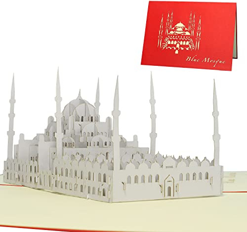 LINPopUp, POP UP card Turkey, architecture Sultan Ahmed Mosque, Sultanahmet Camii, blue mosque, vacation voucher, Istanbul, Turkey, N183