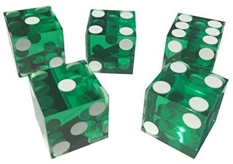 Cutefly 5 x Folie versiegelt grün Neue Perfect 19 mm Precision Casino Würfel/Craps Atemberaubende