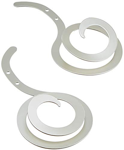 Gardinia Dekoschnecke, Zum Drapieren von Gardinen und Vorhangstoffen, 2 Stück, Außen ca. Ø 12 cm, Länge ca. 25 cm, Metall, Silber-matt