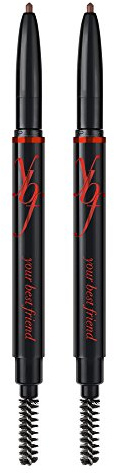 YBF Beauty Eyebrow Pencil - Universal Automatic Brow Pencil With Spoolie Brush - Perfect Eyebrow Makeup Shaper and Filler For Women - All Hair Colors & Skin Tones - Taupe Eyebrow Liner - 2 Pack