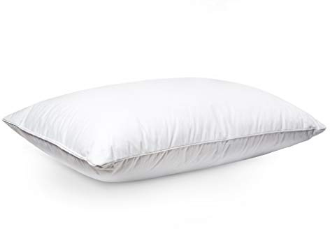 Zisa Dreams Luxury Collection Down and Feather Pillow | Hypoallergenic, Extra Loft for Best Head/Neck Support, 100% Dual-Layered Cotton | Standard