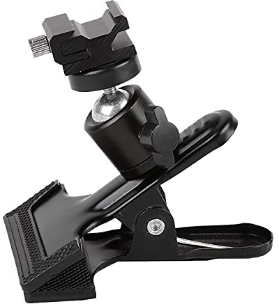 Mini Ball Head Clamp Metal Tripod Flash Reflector Holder Mount with Cold Shoe 1/4 Thread Compatible with Canon, Nikon, Digital Camera and Speedlite