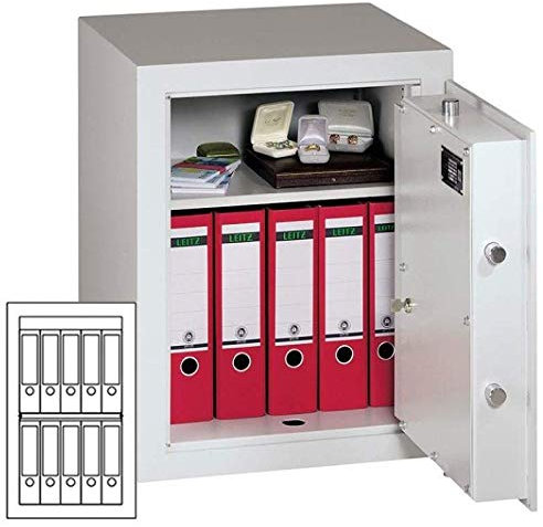 Müller Safe MVO 8 Möbeltresor, Mechanisches Kombinationsschloss ZKS anstatt des Doppelbartschlosses, Grad 1 nach EN 1143-1, H83.6xB49.6xT45 cm, 135 kg