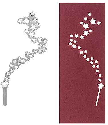 Stanzenshop Stanzschablone: Reihe aus Sternen - zaubern Sie verträumte Szenen für Bastelprojekte, ideal für Karten und Dekorationen, sorgt für staunende Blicke.
