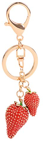 Grtdrm Schöner Schlüsselanhänger in Obstform, Kristall, Strass, funkelnder Schlüsselanhänger, Taschenanhänger, Handtaschen-Anhänger für Frauen und Mädchen, Mehrfarbig, Medium, Klassisch, einzigartig