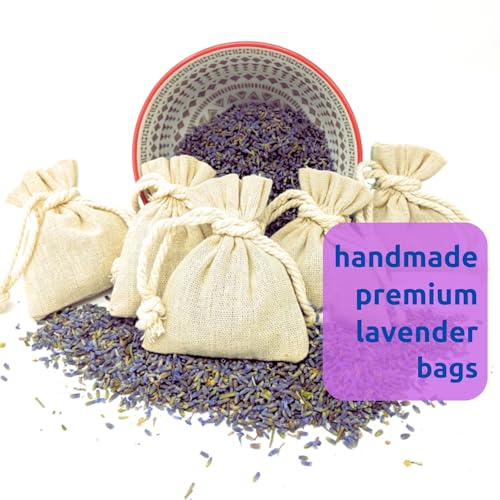 1 More Tree 5 Lavender Premium Filled Linen Bags Handmade Using Fresh Natural Fragrant Lavendar Ideal Potporri Gift