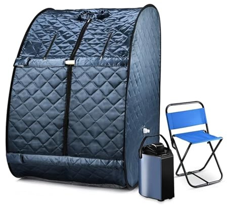 Sauna de cuerpo completo for el hogar, Spa, plegable, tienda for una persona, sala vapor portátil con generador 3L y 800W