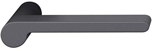 FSB 0 10 1021 04652 0810 Drückerlochteil Türgriff Links, Türdrücker flach ASL AGL, Aluminium schwarz matt 10102104652, Silber