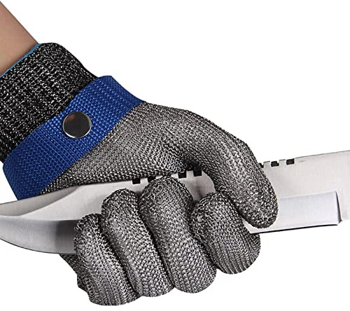 Guantes Anticortes WXYZ 316 Guantes Resistentes al Corte de Acero Inoxidable, Guantes de Trabajo de Seguridad Antideslizantes de Grado alimenticio, cómodos y Transpirables (Size : 2pcs/XXL)