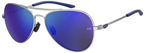 Under Armour Unisex Child Youth Ua Instinct Jr Pilot Sunglasses, Shiny Palladium/Blue, 51mm 13mm US