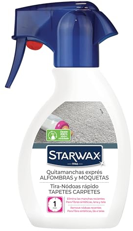 STARWAX - Quitamanchas Exprés para Alfombras y Moquetas - Elimina rápidamente las manchas recientes en todo tipo de textiles, fibras sintéticas y naturales