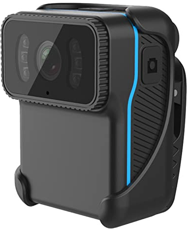 Mini Body Camera Video Recorder, Body Cam WiFi Indossabile con Visione Notturna, Microfono, Standby Super Lungo, Videocamera con Registrazione in Loop Automatica per Guardia di Sicurezza, Casa