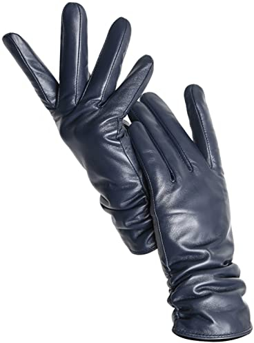 Damen Lederhandschuhe Winter Warm Plus Kurz Dünn Fahrfarbe Damen Lederhandschuhe