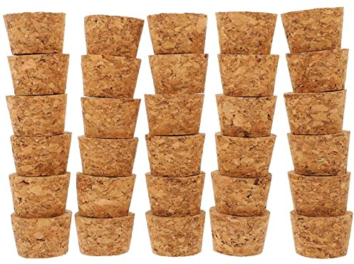 Zerodeko 30 Stück Korken Flaschenstopper Konisch Weichholz Ersatz Korken Für Weinflaschen Ölflaschen Honiggläser 1.02X0.83X0.79 Zoll