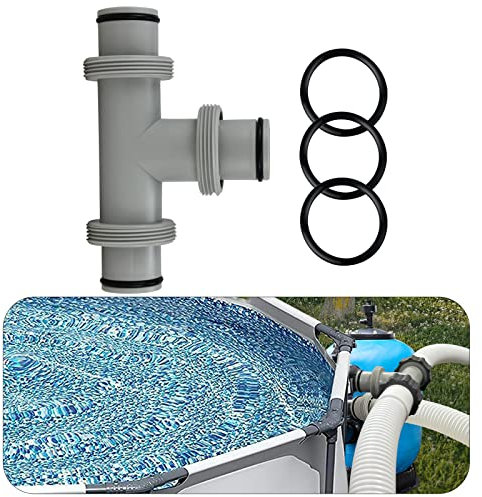 Raccord de tuyau de piscine en T de 3,8 cm à 3,8 cm, connecteur de tuyau de pompe de filtre, adaptateur de tuyau de piscine pour pièces et accessoires de piscine Intex (3,8 cm à 3,8 cm - 3 têtes)