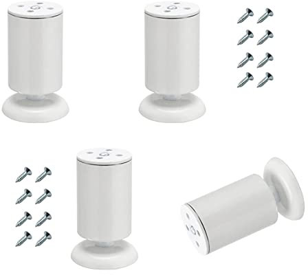 Frühstücksbar-Beine, verstellbar, 4er-Set, für Nachttisch, verstellbare Badewannenfüße, verstellbare Möbelbeine aus Edelstahl, Schrankbein, weiß-8 cm (3,1 Zoll) (weiß 10 cm (3,9 Zoll))