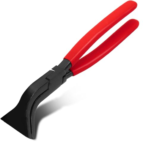 Pinza Piegatrice a 45 Gradi, Pinzas Piega Lamiera con Manico Antiscivolo, Larghezza Ganascia 60 mm per Piegare e Lisciare Lamiere, Rosso