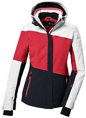 Killtec KSW 67 WMN Women's Ski Jacket with Zip-Off Hood and Snow Guard Modern Red, 42, 41961-000