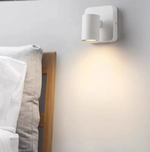 SXYSXYSXY LED Minimalismus Wandleuchte einstellbar Leselampe Modern Nordic Wandlampe Warmes Licht 3000K Innen Schlafzimmer Wandbeleuchtung für Wohnzimmer Treppenhaus Flur,Weiß
