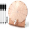 NQEUEPN Roue de Jeu de Mariage de 30cm, Roue de Prix en Bois Jeu de Roue Effaçable avec Support Roue de Roulette pour Mariage fiançailles Fête École Famille Jeux Fête Prénatale