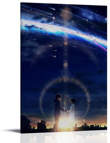 ZCHLATGDE Your Name Anime Kimi No Na Wa (1) Póster Pintura Decorativa Lienzo Arte de Pared Salón Póster Dormitorio Pintura, Arte de Pared Impresión de Imagen Moderna Decoración de Habitación Familiar
