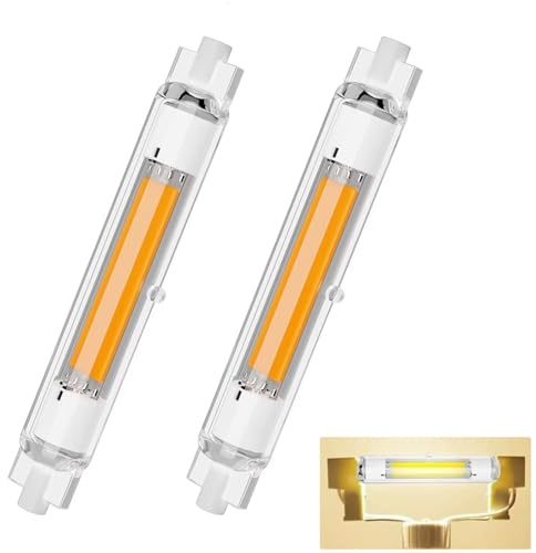 Dvnoua Ampoule R7S LED 118mm Dimmable 30W, R7S LED COB 118mm Ampoules Équivalent à Lampe Halogène 300W, Blanc Naturel 4000K, 3000LM, Éclairage à Faisceau 360°, Sans Scintillement, lot de 2