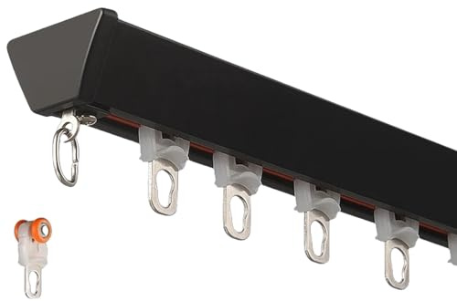 Robusto Binario Per Tende Da Esterno Bastone Binario A Soffitto In Alluminio, Bastoni Binari Per Tende Per Finestre E Tende Divisorie,Binario Per Tende Mantovana Per Gazebo RV Balcone