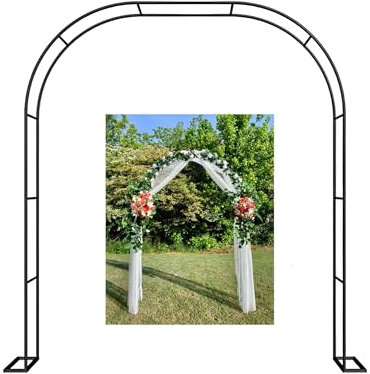 Pérgola de Acero para jardín (2 m, 4 m, 8 m, 2 m, 2,4 m, 2,8 m, 0 m, 5 m), Ideal para Plantas trepadoras, decoración de Bodas, para Exteriores, Patios y Jardines (Color: Negro, tamaño: 3 m x