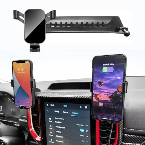 ushilife Supporto per telefono da auto compatibile con Ford Ranger 2023 2024 2025, base fissa per staffa di navigazione, supporto per telefono cellulare, stabilizzatore per telefono cellulare
