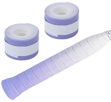 CAPASTEC Ruban De Grip De Tennis 2 Pièces Anti-Dérapant PU Violet Blanc | Couleur Dégradé Violet Blanc, Matériau PU, Pour Badminton Et Squash, Absorbant, Respirant, Facile À Installer