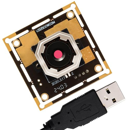 Hotpet Module de caméra USB 5 MP Autofocus Webcam 1944P avec objectif à 60 degrés Caméra USB intégrée pour Raspberry PI ordinateur portable Jetson Nano Mini Webcam pour surveiller l'inspection