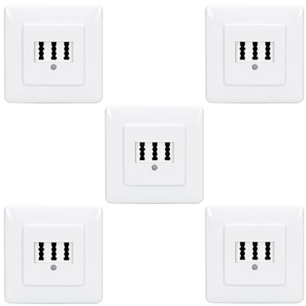 Rutenbeck 5 x Unterputz TAE-Anschlussdose/Telefondose NFF für 2X Telefon + 1x Nebenstelle (Fax, AB, Modem) 3x6 polig 2x6 Schraubkontakte reinweiß 10310222