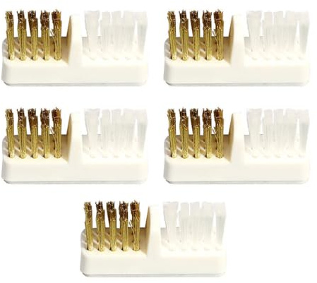 MUCKLILY 5 Pièces Brosse De Nettoyage En Fil De Cuivre Pour Outils Manucure Nettoyeurs De Bits De Clou Pour Un Nettoyage Profond Des Embouts De Forets À Ongles Usage Salon Et Domestique