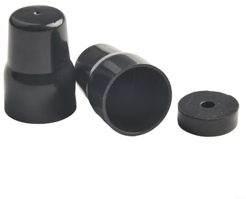 Fauhapyway Tappo di copertura per valvola del radiatore in plastica ABS nera, ricambio per tubo di riscaldamento, protezione della valvola di scarico, confezione da 2/4, diametro inferiore (2 pezzi)