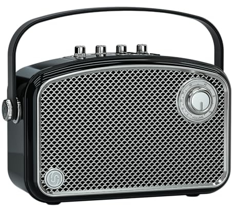 SUPNIU Altavoz Bluetooth 120W Máx con Sonido HiFi Potente y Graves Profundos, Doble Chip DSP, Control de Graves/Agudos, Bocina Portátil Inalámbrica con Diseño Retro, Regalo Ideal para Fiestas Camping