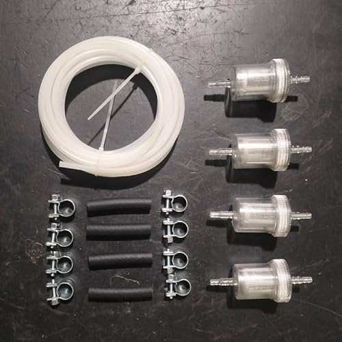 Comprehensive Parking Heater Oil Pipe Repair Kit with 4 Filters 4 Black Tubes and 8 Mini Clamps for Stable Fuel Circuit Maintenance